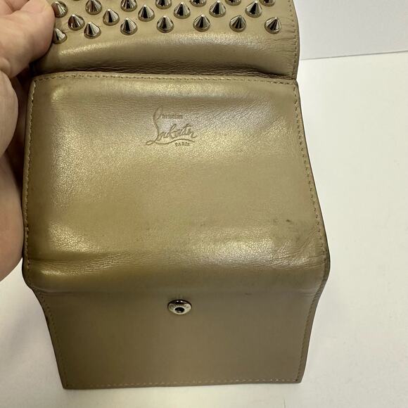 Christian Louboutin Spiked Leather Wallet - Beige with Signature Red Interior - Picture 5 of 14